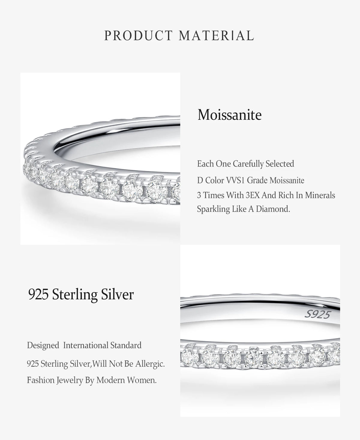 Roselle Ring Full Paved Moissanite 925