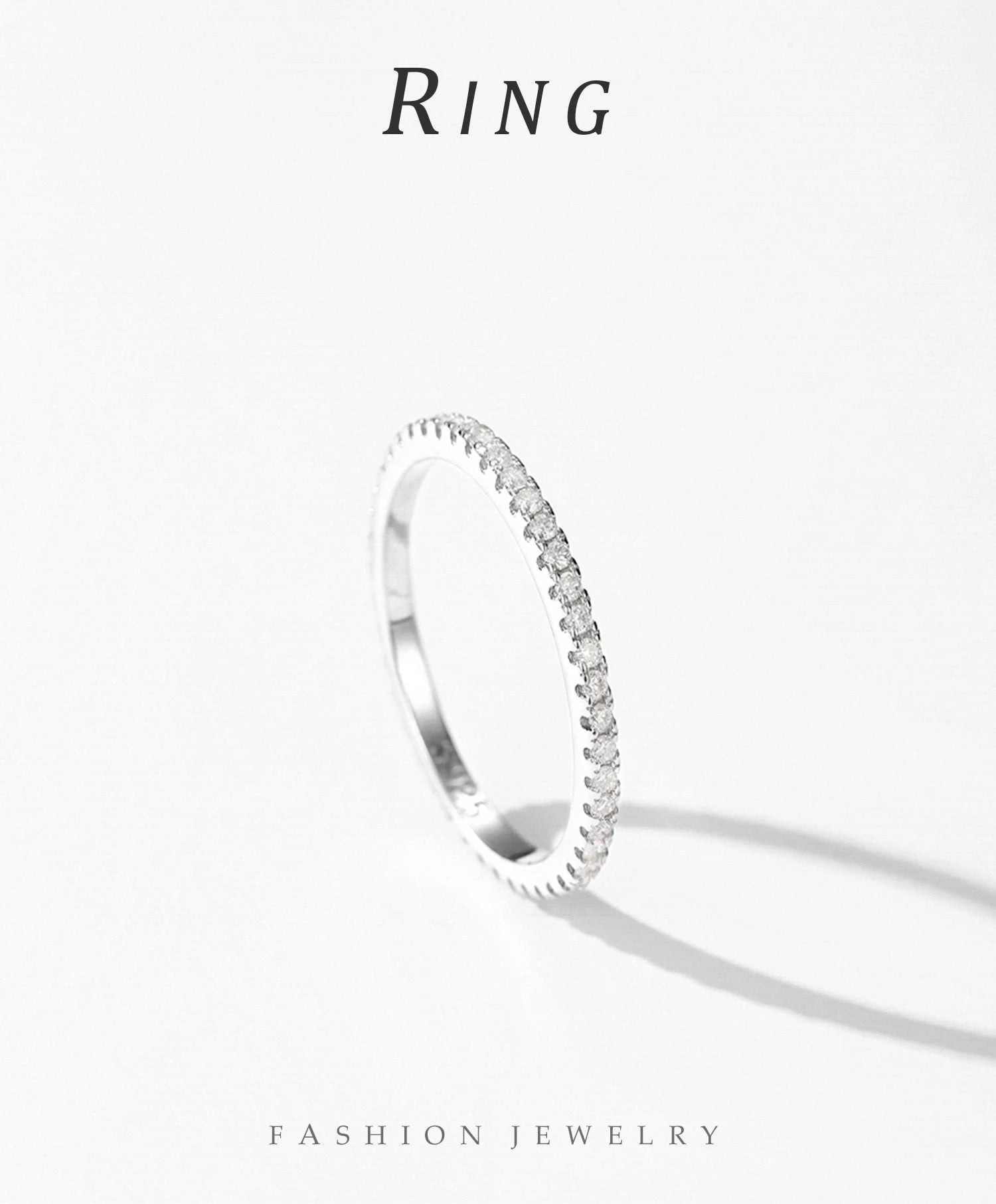 Roselle Ring Full Paved Moissanite 925
