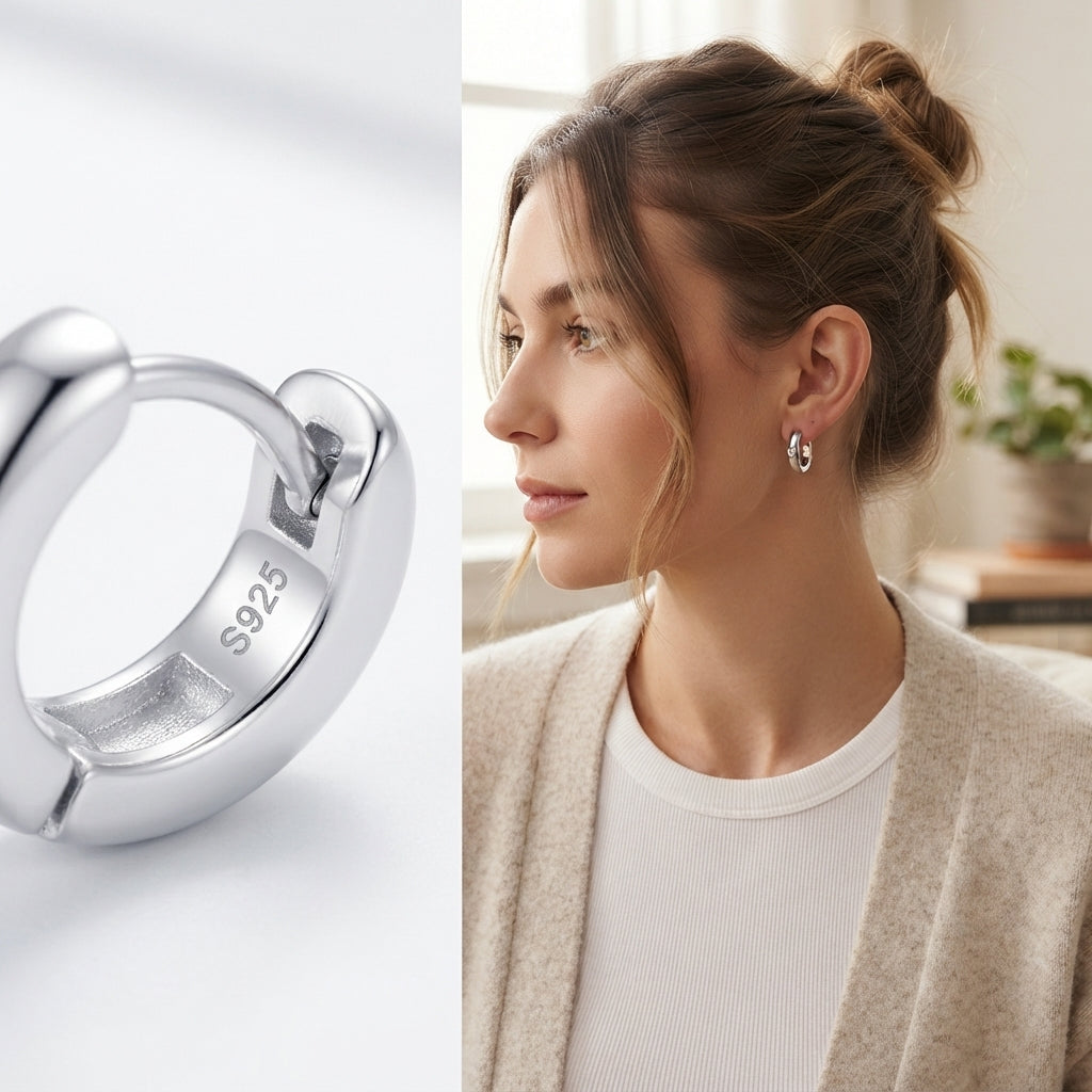 Elevate Her Style with the Aurelia Geometric Moissanite Hoop Earrings