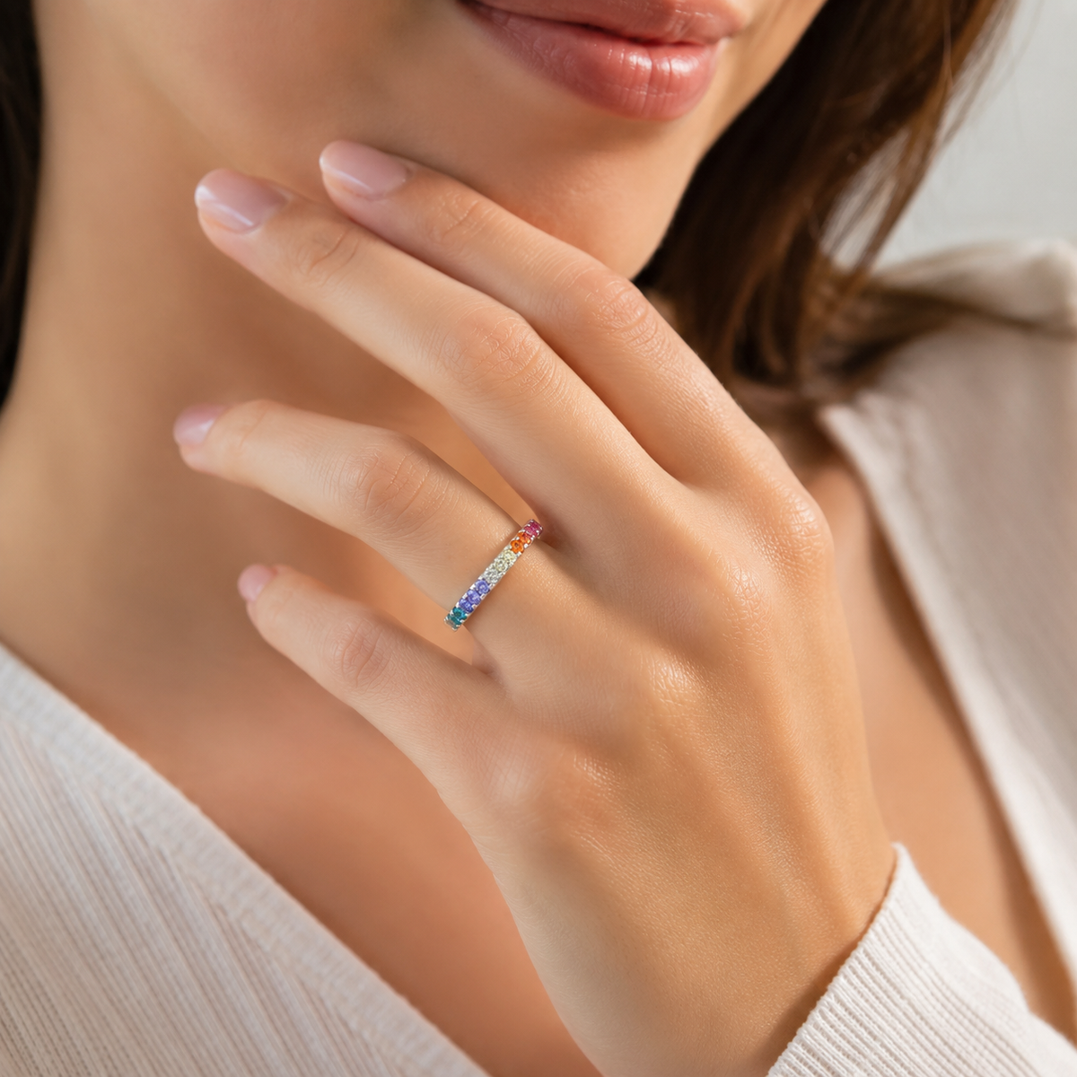 Prismora 925 sterling silver Promise Ring