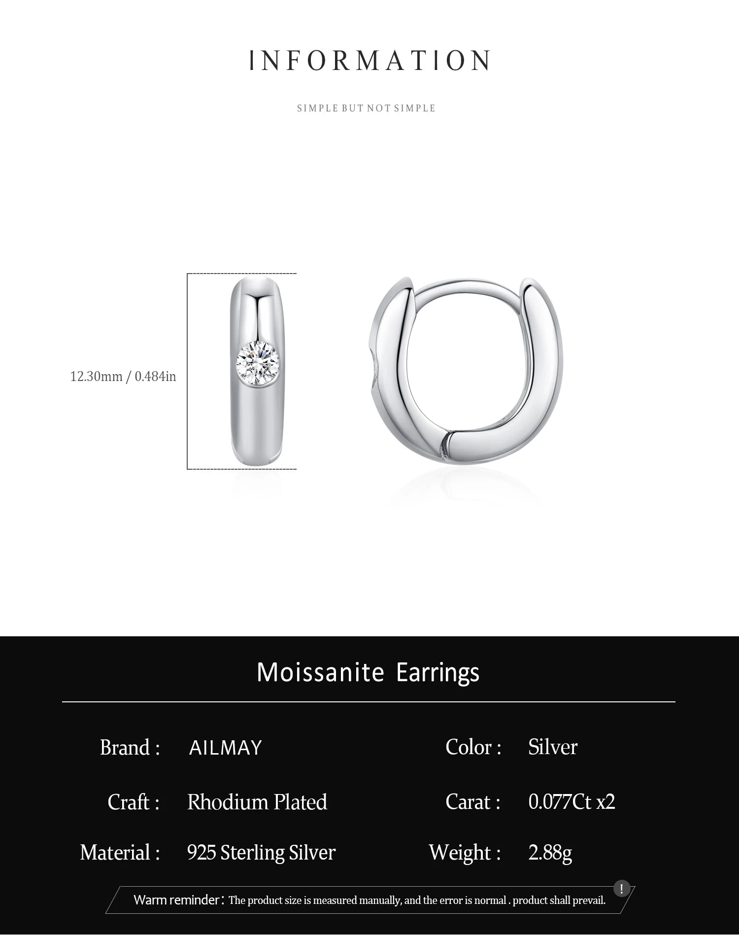 Aurelia Elegant Hoops 925 Sterling Silver