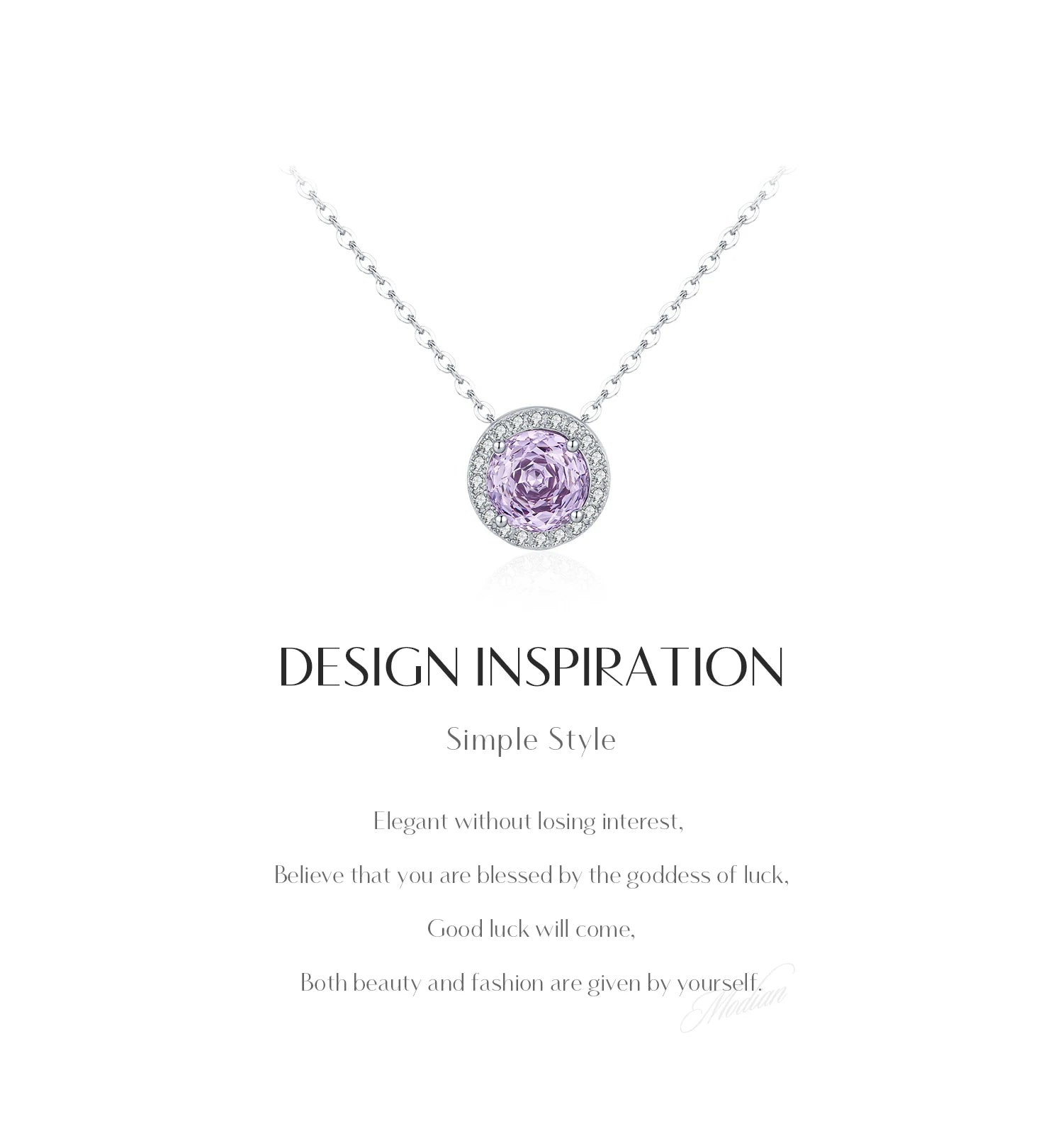 925 Sterling Silver Rose Pendant Necklace
