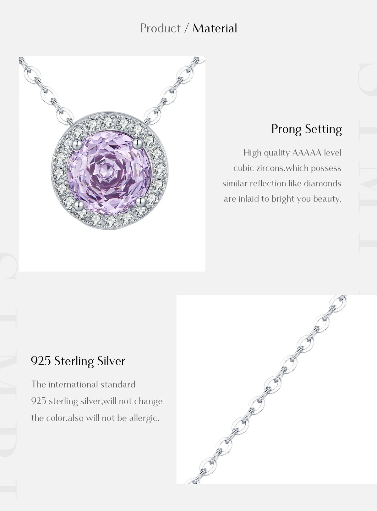 925 Sterling Silver Rose Pendant Necklace