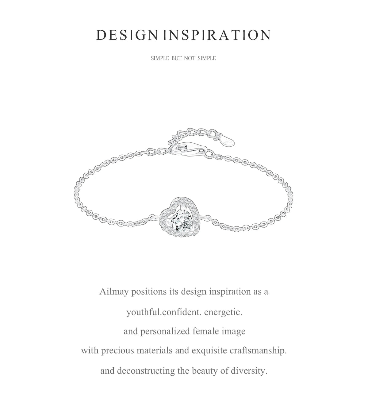 925 Sterling Silver Elegant 1Ct Heart