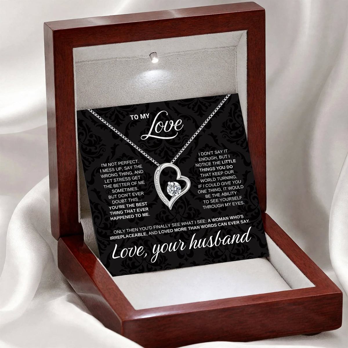 I Love You Heart Necklace Gift