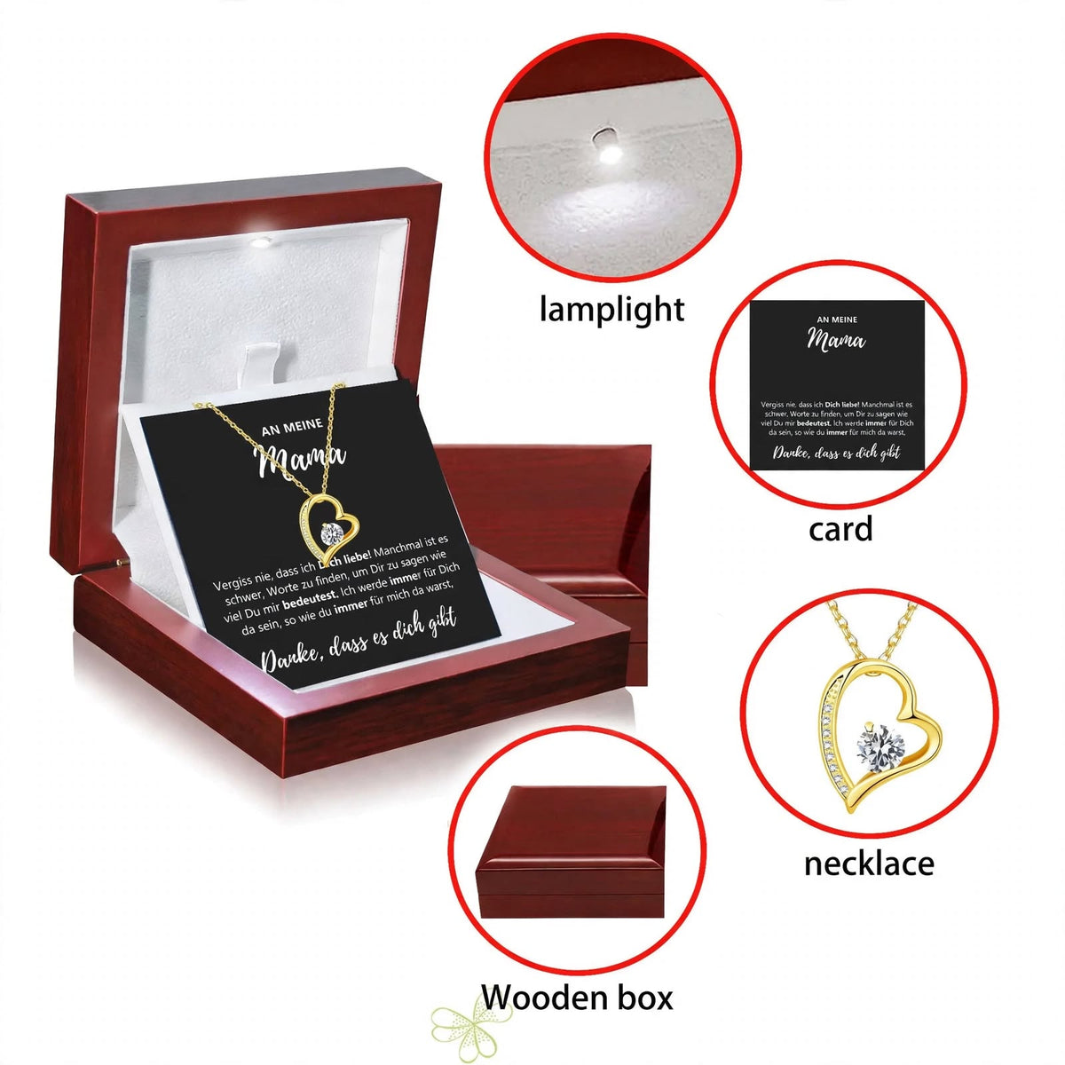 I Love You Heart Necklace Gift