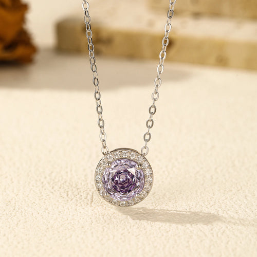 925 Sterling Silver Rose Pendant Necklace