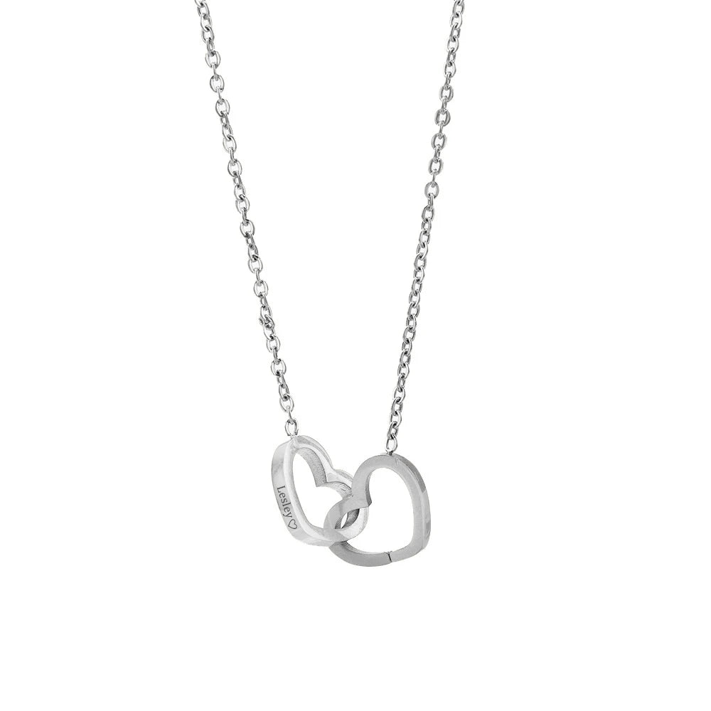Soft Eternal Rose Bear / Engraved Necklace